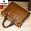 Free ship Túi xách cặp da bò cao cấp T67 14inch Đen 38x29x7cm - Bảo vệ laptop 9