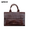 Free ship Túi xách cặp da bò công sở T57 36.5x25x10cm dây đeo chéo Nâu-Đen