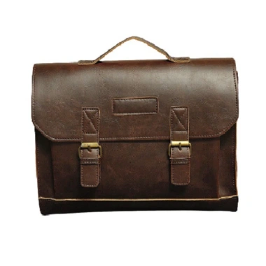 Free ship Túi xách cặp da bò công sở T62 36.5x25x10cm dây chéo Nâu Đen