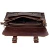 Free ship Túi xách cặp da bò công sở T62 36.5x25x10cm dây chéo Nâu Đen 2
