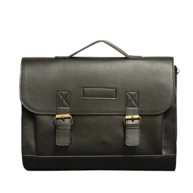 Free ship Túi xách cặp da bò công sở T62 36.5x25x10cm dây chéo Nâu Đen