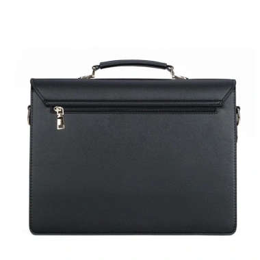 Free ship Túi xách cặp da bò T21 khóa số, laptop 14inch, Nâu-Đen, giảm còn 1.78tr