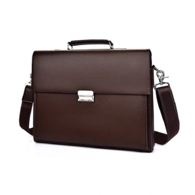 Free ship Túi xách cặp da giáo viên da bò công sở T54 khóa số 38x30x8cm Nâu-Đen 1.850.000 VND