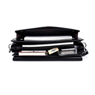 Free ship Túi xách cặp da giáo viên da bò công sở T54 khóa số 38x30x8cm Nâu-Đen 1.850.000 VND