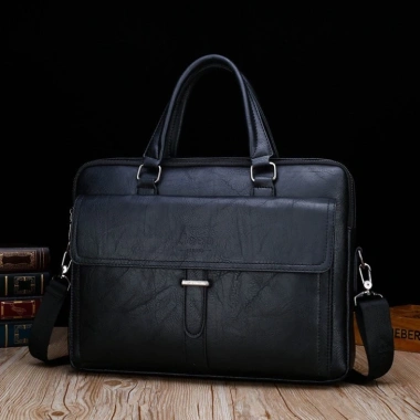 Free ship Túi xách cặp da JEEP BULUO T81 38x27x6cm đựng laptop công sở - Nâu/Đen - 1.55tr 4