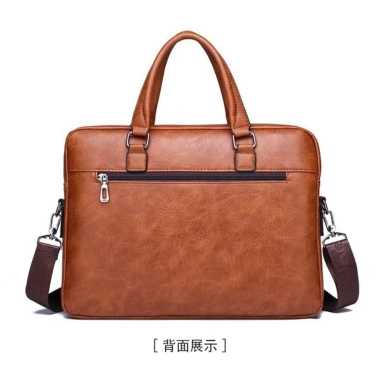 Free ship Túi xách cặp da JEEP BULUO T81 38x27x6cm đựng laptop công sở - Nâu/Đen - 1.55tr 6