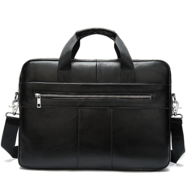 Free ship Túi xách da bò cao cấp T38 39.5x28.5x6.7cm laptop - Nâu Đen Xám Xanh 2