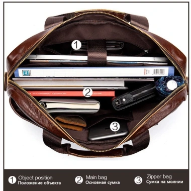 Free ship Túi xách da bò cao cấp T38 39.5x28.5x6.7cm laptop - Nâu Đen Xám Xanh 7