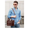 Free ship Túi xách da bò cao cấp T38 39.5x28.5x6.7cm laptop - Nâu Đen Xám Xanh 8