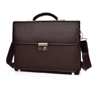 Free ship Túi xách da bò T50 khóa số, laptop 14 inch 38x29x8 (Nâu-Đen) 1,850,000₫
