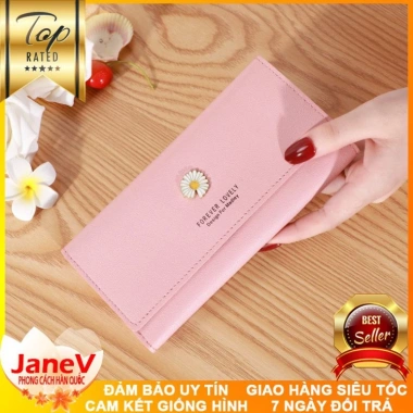 Free ship Ví Cầm Tay Nữ Dài 8 Màu Dễ Thương Nữ Tính Hàn Quốc - Giá 409.000₫