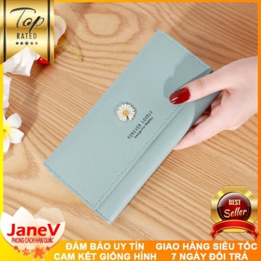 Free ship Ví Cầm Tay Nữ Dài 8 Màu Dễ Thương Nữ Tính Hàn Quốc - Giá 409.000₫
