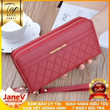 Free ship Ví Cầm Tay Nữ Dài Cao Cấp 6 Màu Phong Cách Hàn Quốc - Giá chỉ 479.000đ