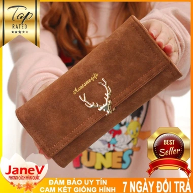 Free ship Ví Cầm Tay Nữ Dáng Dài Cao Cấp 5 Màu Phong Cách Hàn Quốc - Giá 479k