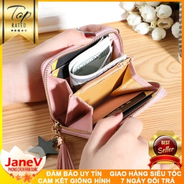 Free ship ví nữ mini ngắn cầm tay 5 màu dễ thương phong cách Hàn Quốc - Giá chỉ 399k giảm giá
