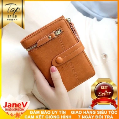 Free ship Ví Nữ Mini Ngắn Cầm Tay 5 Màu Sang Trọng Hàn Quốc TVNN135 479k
