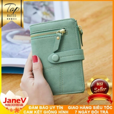 Free ship Ví Nữ Mini Ngắn Cầm Tay 5 Màu Sang Trọng Hàn Quốc TVNN135 479k