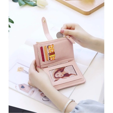 Free ship Ví Nữ Mini Ngắn Cầm Tay 5 Màu Sang Trọng Hàn Quốc TVNN135 479k