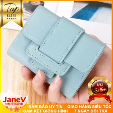 Free ship Ví Nữ Mini Ngắn Cầm Tay 8 Màu Phong Cách Hàn Quốc Giá 395.000