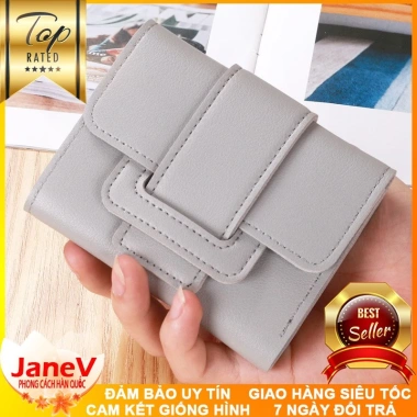 Free ship Ví Nữ Mini Ngắn Cầm Tay 8 Màu Phong Cách Hàn Quốc Giá 395.000