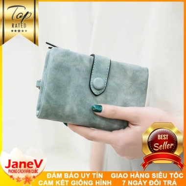 Free ship Ví Nữ Mini Ngắn Cầm Tay Cao Cấp 5 Màu - Phong Cách Hàn Quốc 509k
