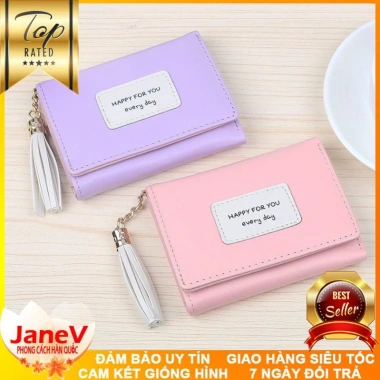 Free ship Ví Nữ Mini Ngắn Cầm Tay Dễ Thương 4 Màu Hàn Quốc TVNN222 409.000₫