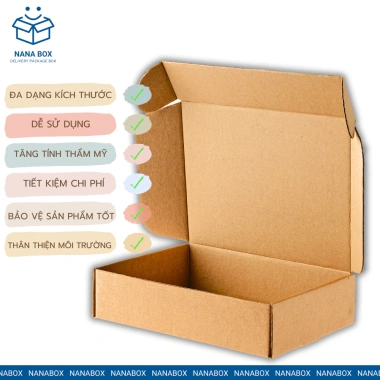 FREESHIP 20 Hộp Giấy Carton Nắp Gài Đóng Gói Hàng Hóa, Hộp Lớn Nhỏ Đựng Sản Phẩm Cod, Đóng Gói An Toàn, Giá Chỉ 30.240 VND Giá Rẻ