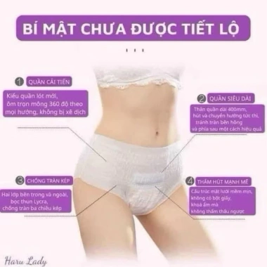 Freeship 50 miếng Băng vệ sinh dạng quần Enjjoy Lady size 30 90kg, bao bì tím, túi riêng - Giá chỉ 150.000 VND