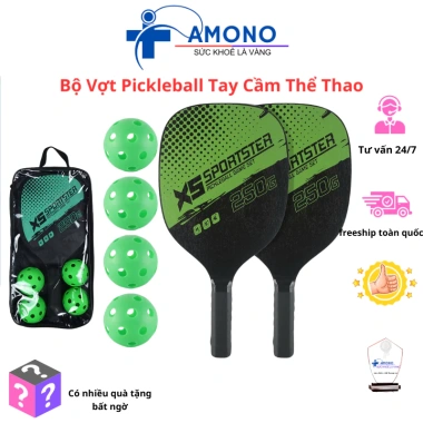 FREESHIP Bộ 2 Vợt Pickleball + 4 Bóng và Túi Đựng - AMONO Hỏa Tốc Giá 299k