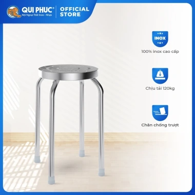 [FREESHIP] Ghế inox Dona QUI PHÚC combo 10 ghế - An toàn, tiện lợi, inox cao cấp, sáng bóng, chịu lực 120kg - 1.89 triệu 2