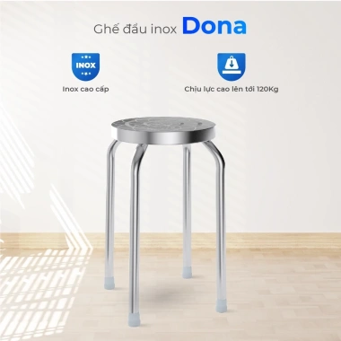 [FREESHIP] Ghế inox Dona QUI PHÚC combo 10 ghế - An toàn, tiện lợi, inox cao cấp, sáng bóng, chịu lực 120kg - 1.89 triệu 3