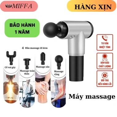 FREESHIP Máy mát xa cầm tay cao cấp - Massage gun mini, mát xa toàn thân, đấm bóp lưng, cổ vai gáy - Giá chỉ 299k