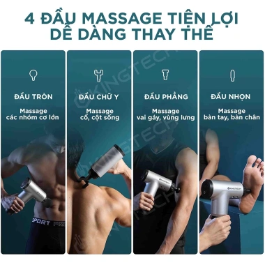FREESHIP Máy mát xa cầm tay cao cấp - Massage gun mini, mát xa toàn thân, đấm bóp lưng, cổ vai gáy - Giá chỉ 299k