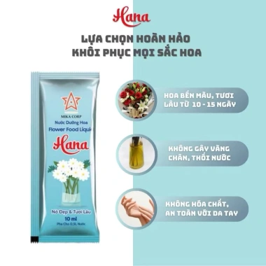 [Freeship] Nước Giữ Hoa Tươi Lâu Hana - Chống Thối Gốc, Đục Nước, Giá 47.000đ 5
