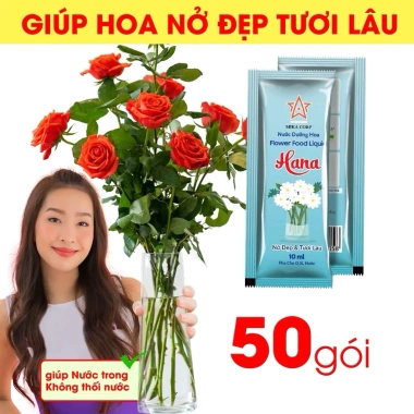 [Freeship] Nước Giữ Hoa Tươi Lâu Hana - Chống Thối Gốc, Đục Nước, Giá 47.000đ 8