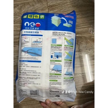 FREESHIP Set 8 Túi Hút Chân Không Không Đựng Quần Áo - Tiết Kiệm Không Gian, Bảo Quản Thực Phẩm, Giá Chỉ 79.000₫