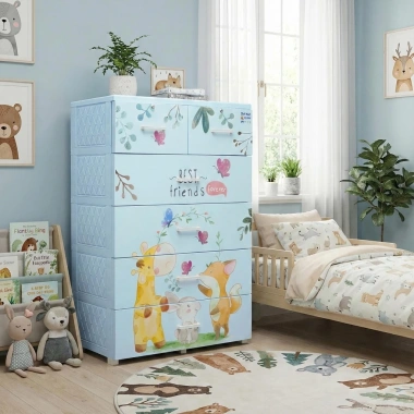 [FREESHIP] Tủ nhựa Deli Max 5 tầng QUI PHÚC – Khung thép chắc, chống rơi, tủ quần áo lớn 9
