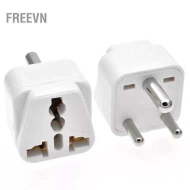 Freevn Adapter Loại M Nam Phi/Ấn Độ – Công Tắc Cắm An Toàn 0‑10A 250V Du Lịch Nhỏ 4