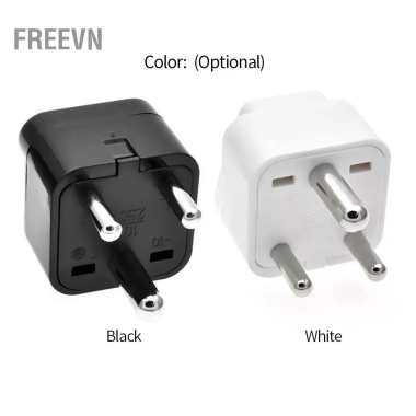 Freevn Adapter Loại M Nam Phi/Ấn Độ – Công Tắc Cắm An Toàn 0‑10A 250V Du Lịch Nhỏ 6