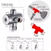 Freevn ADBEN 1/2 inch Bộ chuyển đổi T 3 chiều bồn tắm & đầu vòi sen, van hướng - 146.300 VND 3