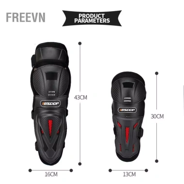 Freevn Đệm đầu gối 4 miếng cho người lớn - Giáp bảo vệ khuỷu tay điều chỉnh, thích hợp cho xe máy và đua xe đạp