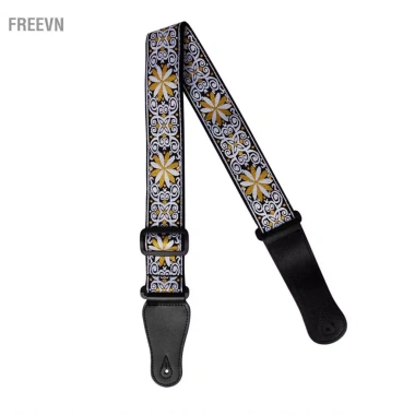 Freevn GS-02 Dây đeo guitar thêu điều chỉnh, phụ kiện bass điện acoustic xanh lam, giảm còn 152.900 VND