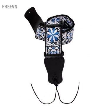 Freevn GS-02 Dây đeo guitar thêu điều chỉnh, phụ kiện bass điện acoustic xanh lam, giảm còn 152.900 VND