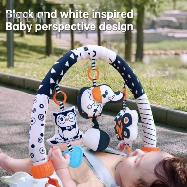 Freevn TUMAMA Baby Plush Arch Đồ chơi giác quan treo cho xe đẩy, ghế ô tô, tháo rời, hỗ trợ phát triển trí não 0 tháng