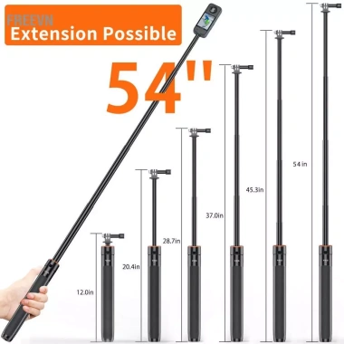 Freevn VRIG TP-21 Camera Thể Thao Gậy Selfie 54in Chân Đế 3 Chân Vít 1/4 inch Livestream Không Gương Lật Giá 649k