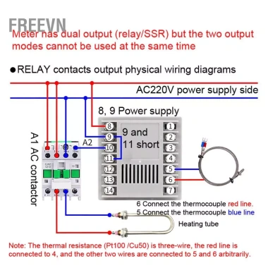 Freevn XIX 0-400 - Bộ điều khiển nhiệt độ thông minh, hiển thị kỹ thuật số, rơle SSR, đa chức năng công nghiệp