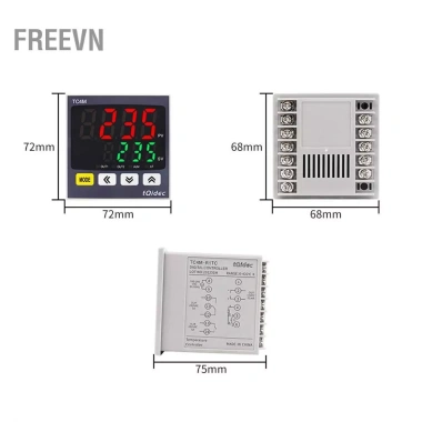 Freevn XIX 0-400 - Bộ điều khiển nhiệt độ thông minh, hiển thị kỹ thuật số, rơle SSR, đa chức năng công nghiệp