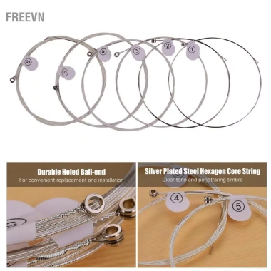 Freevn ZIKO DUS-012 Dây Đàn Guitar Acoustic Dân Gian Nhẹ 6 Bộ Hợp Kim Lục Giác Mạ Bạc Chống Ăn Mòn - Giá 146.300₫