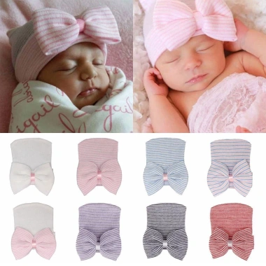 Fudeshe Mũ Bệnh Viện Sơ Sinh Dễ Thương Bé Gái - Sọc Mũ Beanie Giá Ưu Đãi 49.248đ 8