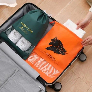 Fudeshe Túi Đựng Giày Dây Rút Trong Suốt Chống Bụi & Ẩm, Bền Bỉ Cho Du Lịch - Giá 34.776₫